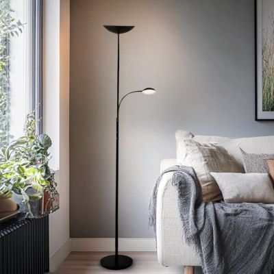 Lampadaire liseuse noir moderne, Soner, 10W, 3000K LED