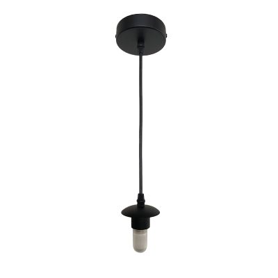 Suspension sans abat-jour noire en métal, Aafje, IP44