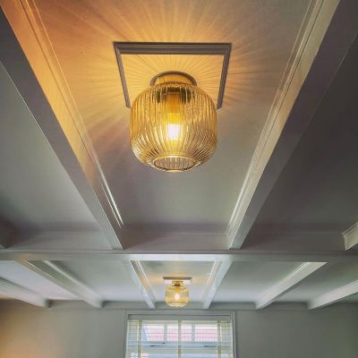 Plafonnier ambre rétro, Charlois