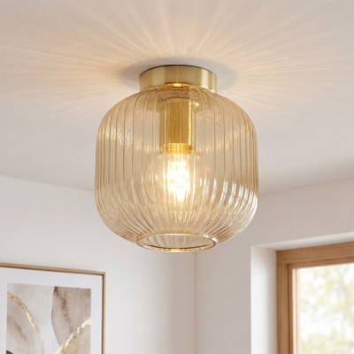 Plafonnier ambre rétro, Charlois