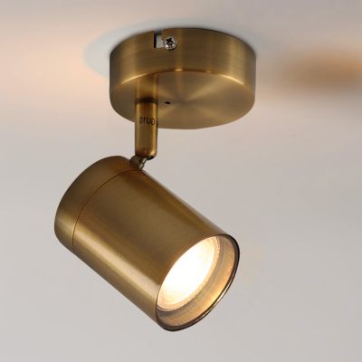 Plafonnier salle de bain laiton moderne, Ciara, IP44