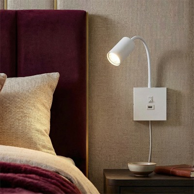 Spot mural blanc moderne, Tibor, avec interrupteur