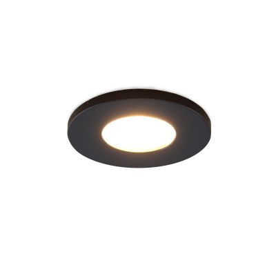Spot encastré veranda noir Dico, IP65, gradable