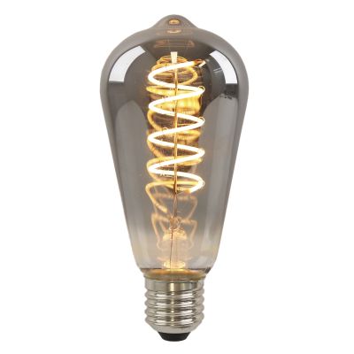 Olucia ampoule LED Edison E27 gradable Tuelo, gris, 4W, 2200K