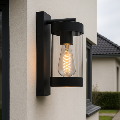 Luminaire extérieur noir moderne, Musa, IP44