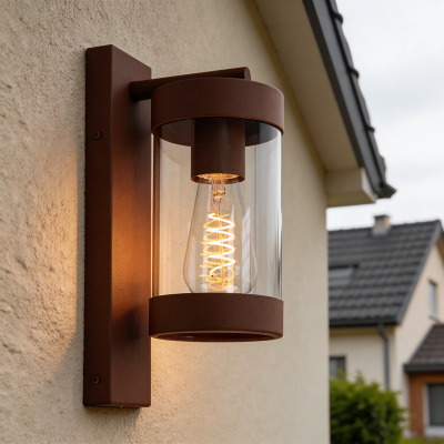 Luminaire extérieur couleur rouille moderne, Musa, IP44