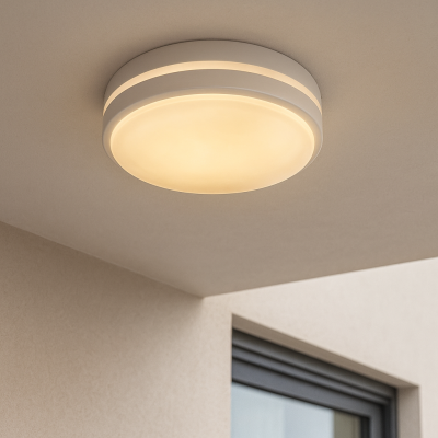 Luminaire extérieur blanc en plastique, James, IP54