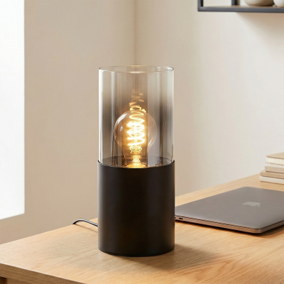 Lampe de table noire moderne, Huy, avec interrupteur