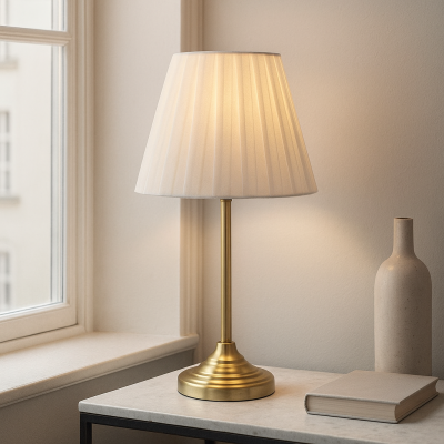 Lampe de table laiton classique, Jivan, avec interrupteur