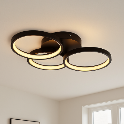 Lampe plafond noire moderne, Giorgio