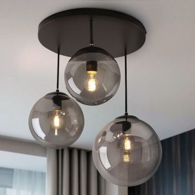 Plafonnier noir design, Dolf