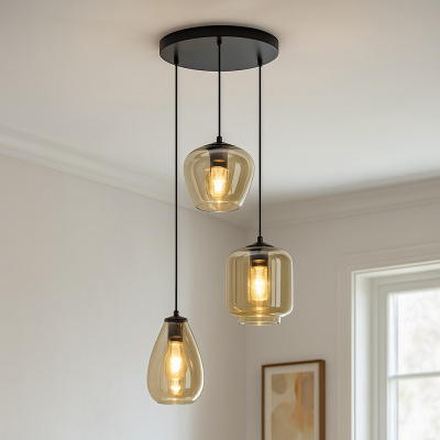 Suspension ambre moderne, Caia