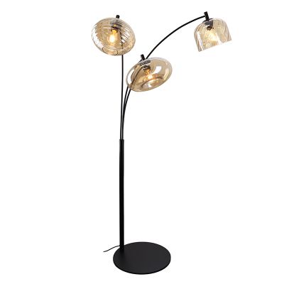 Lampadaire ambre moderne, Caia, avec interrupteur
