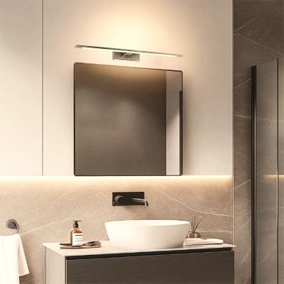 Éclairage miroir nickel moderne, Steffy, 8W, 3000K LED, IP44