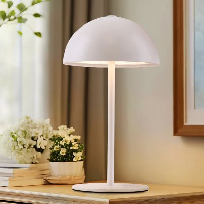Lampe de table blanche rétro, Douwe, 4W, dim to warm LED, avec variateur tactile