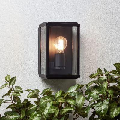 Luminaire extérieur noir industriel, Jaeva, IP44