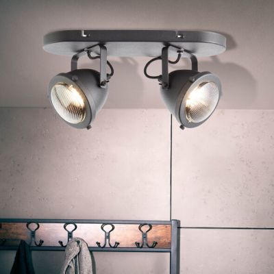 Spot plafond noir industriel, Liza