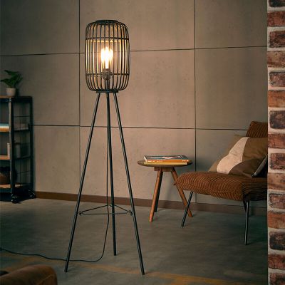 Lampadaire en bois noir, Brain