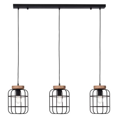 Suspension table à manger en bois noire, Taede