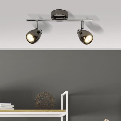 Plafonnier noir en métal, Khadra, 3W, 3000K LED