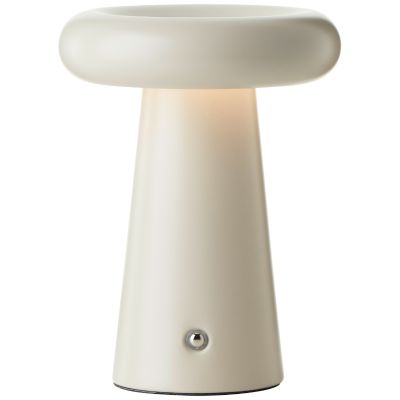 Lampe de table d'extérieur rechargeable beige moderne, Stig, 3W, 3000K LED, IP44, gradable en 3 étapes