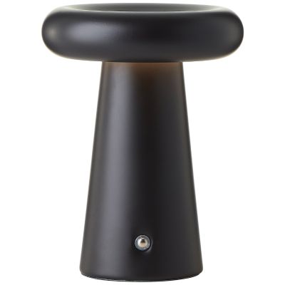 Lampe de table d'extérieur rechargeable noire moderne, Stig, 3W, 3000K LED, IP44, gradable en 3 étapes