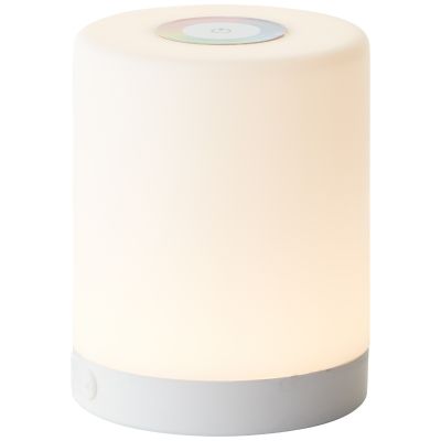 Lampe de table extérieur blanche moderne, Maezon, 1W, RGBW LED, IP44, avec variateur tactile