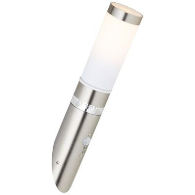 Applique extérieur avec détecteur de mouvement chromée en plastique, Sage, 4W, 3000K LED, IP44