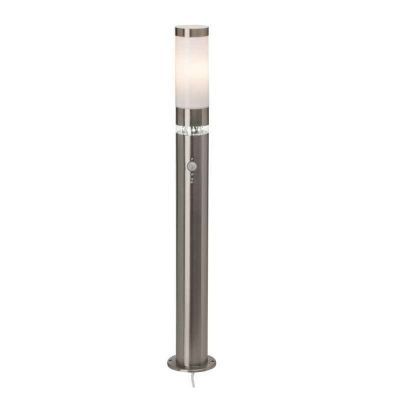 Lampadaire extérieur avec détecteur de mouvement chromé en plastique, Sage, 5W, 3000K LED, IP44