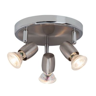 Spot plafond chromé en métal, Wietse, 7W, 3000K LED