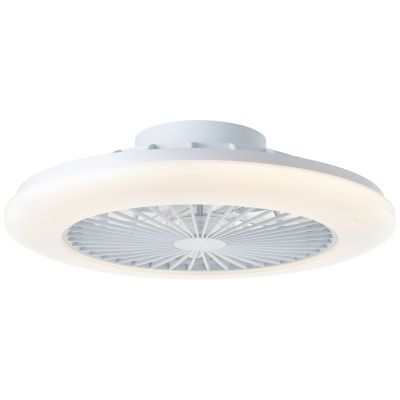 Ventilateur de plafond blanc moderne, Salerno, 40W, RGBW LED, avec télécommande