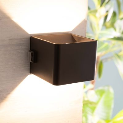 Applique murale rechargeable noire moderne, Puck, 4W, 3000K LED, IP44