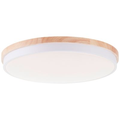 Plafonnier bois moderne, Marloes, 36W, white switch LED, avec télécommande