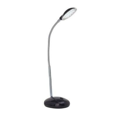 Lampe de bureau noire en plastique, Marenthe, 2W, 6000K LED, avec interrupteur