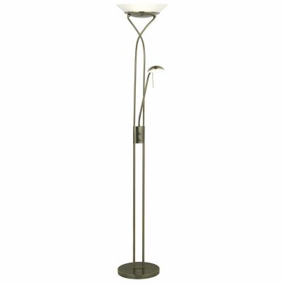 Lampadaire liseuse laiton moderne, Joann, 18W, 3000K LED, avec interrupteur