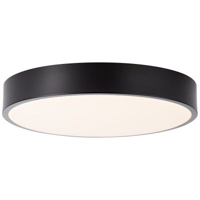 Lampe plafond noire moderne, Asude, 12W, 3000K LED