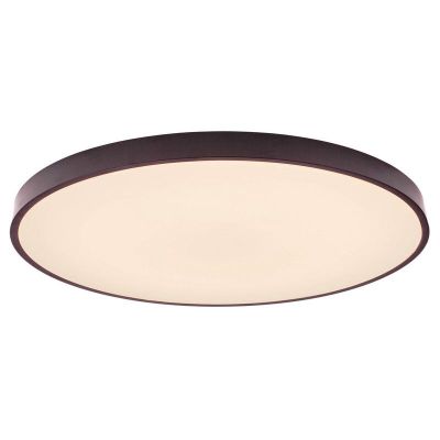 Plafonnier noir industriel, Lena, 80W, blanc chaud à froid réglable LED, avec télécommande