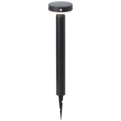 Lampadaire extérieur solaire noir en métal, Kubilay, 3W, 4000K LED, IP44