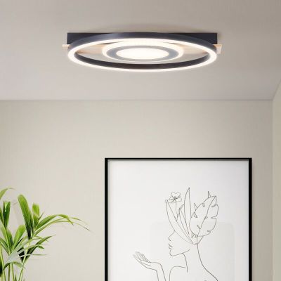 Lampe plafond marronne design, Konrad, 20W, 3000K LED