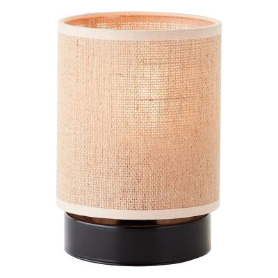 Lampe de table beige rustique, Quintus, avec interrupteur