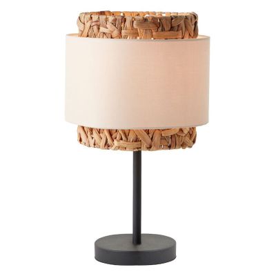 Lampe de table marronne rustique, Vibeke, avec interrupteur