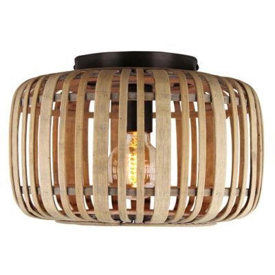 Lampe plafond en bois marronne, Brain