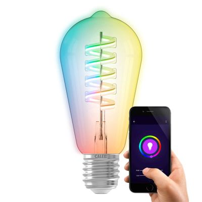 Calex ampoule LED connectée E27 4,9W, RGBW