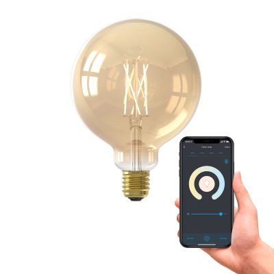 Calex ampoule LED connectée E27 ambre, 7W, 1800-3000K