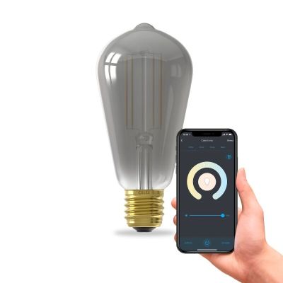 Calex ampoule LED connectée E27 gris, 7W, 1800K
