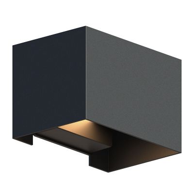 Applique up and down en aluminium noire, Dion, 7W, 3000K LED, IP54