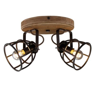 Spot plafond noir industriel, Calvin