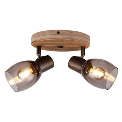 Spot plafond en bois noir, Clifford