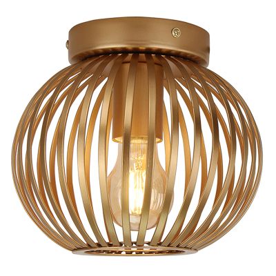 Lampe plafond dorée industrielle, Lieve