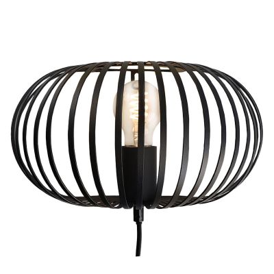 Applique murale noire industrielle, Lieve